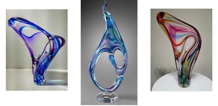 Goldhagen art glass sculptures